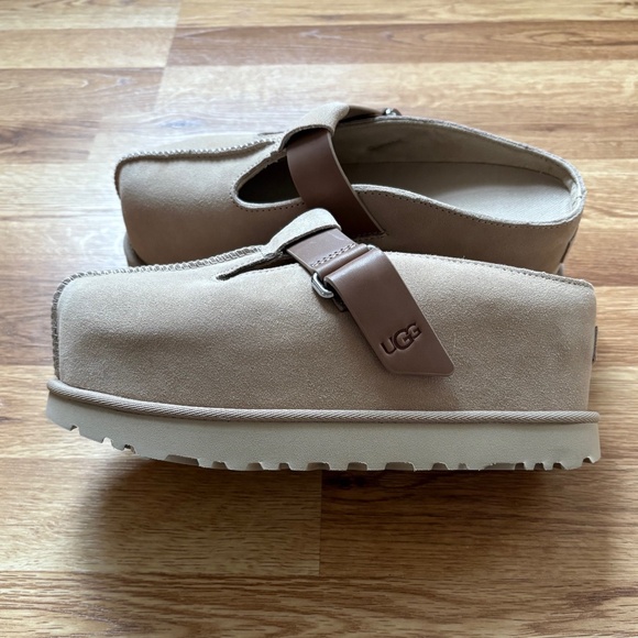 UGG Women’s Goldenstar Hi T-Strap Suede Platform Mary Jane Slip On Clogs - Picture 8 of 14